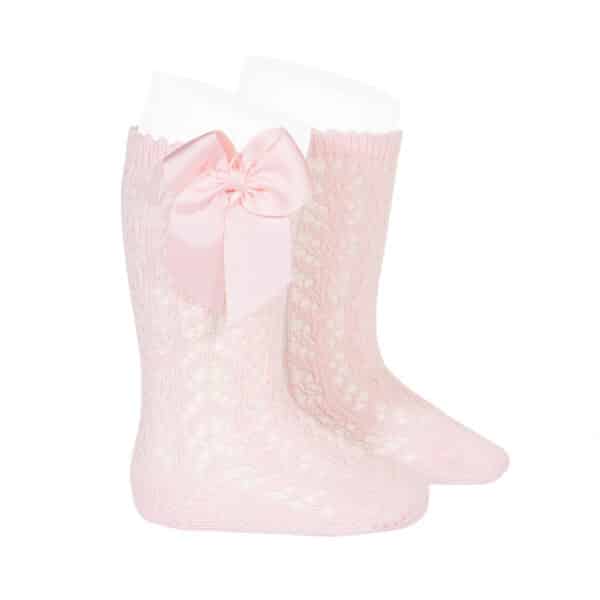 Condor, Calcetines altos calados con lazo Rosa