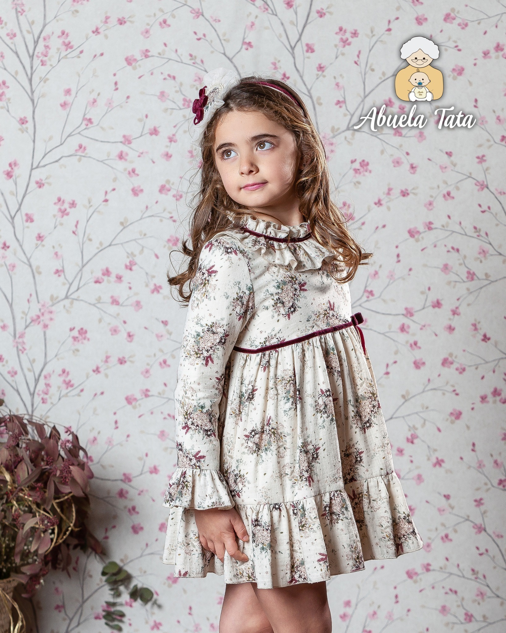 Abuela Tata, Vestido Evase Colección Invierno Flores | Boutique de Sofía